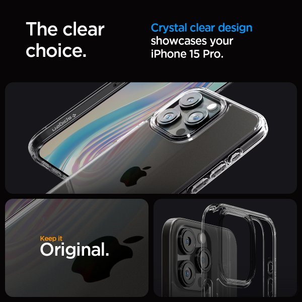 Spigen iPhone 15 Pro Deksel Ultra Hybrid Space Crystal