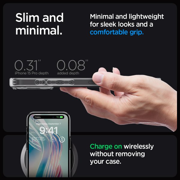 Spigen iPhone 15 Pro Deksel Ultra Hybrid Space Crystal
