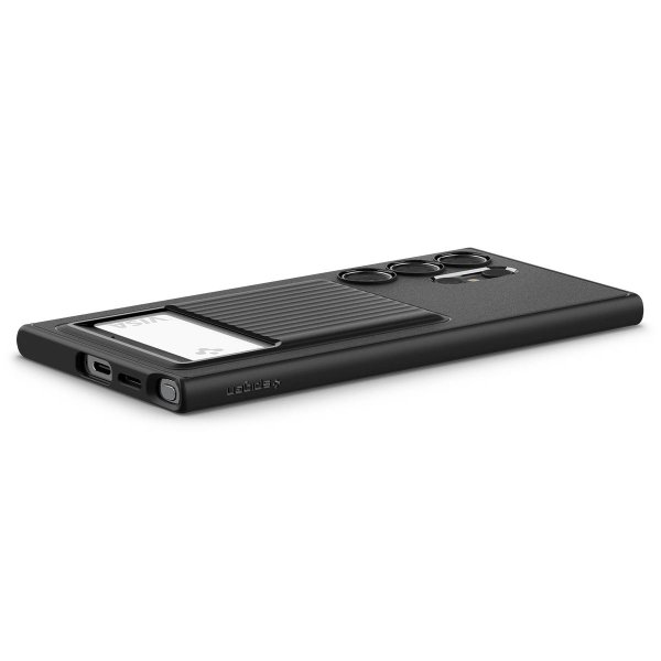 Spigen Samsung Galaxy S24 Ultra Deksel Liquid Slot Matte Black
