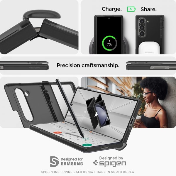 Spigen Samsung Galaxy Z Fold 6 Deksel Ultra Hybrid Pro Frost Gray