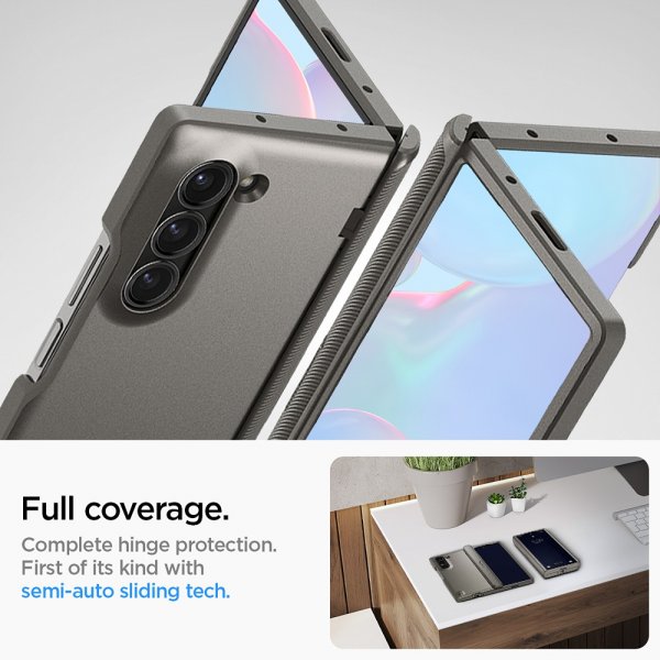 Spigen Samsung Galaxy Z Fold 6 Deksel Slim Armor Pro Gunmetal