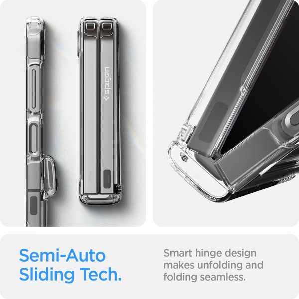 Spigen Samsung Galaxy Z Flip 6/Flip 7 FE Deksel Ultra Hybrid Pro Crystal Clear