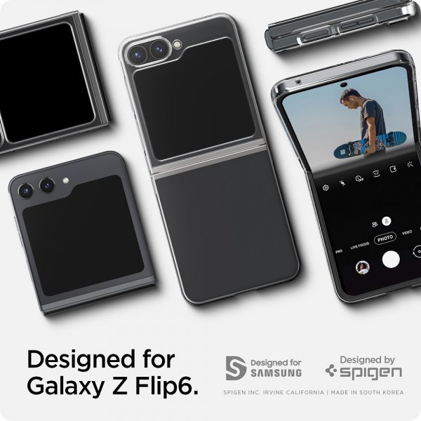 Spigen Samsung Galaxy Z Flip 6/Flip 7 FE Deksel Air Skin Crystal Clear