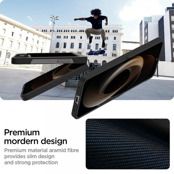Spigen Samsung Galaxy Z Flip 6/Flip 7 FE Deksel Air Skin Aramid Svart