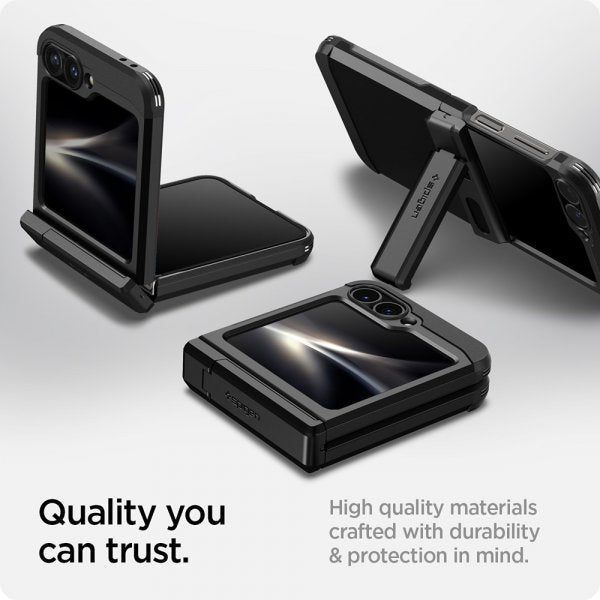 Spigen Samsung Galaxy Z Flip 6/Flip 7 FE Deksel Tough Armor Pro Svart