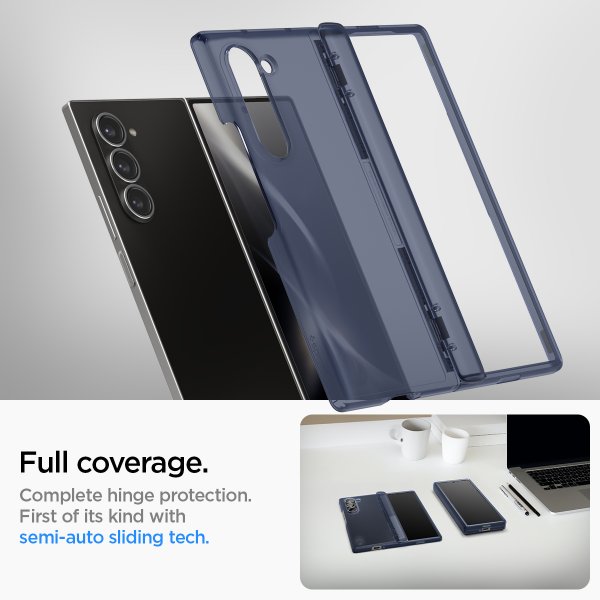 Spigen Samsung Galaxy Z Fold 6 Deksel Ultra Hybrid Pro Frost Navy Blue