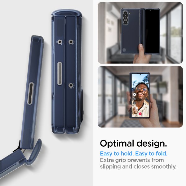 Spigen Samsung Galaxy Z Fold 6 Deksel Ultra Hybrid Pro Frost Navy Blue