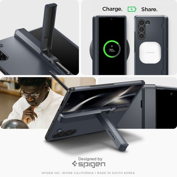 Spigen Samsung Galaxy Z Fold 6 Deksel Tough Armor Pro P Metal Slate