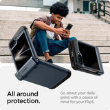 Spigen Samsung Galaxy Z Flip 6/Flip 7 FE Deksel Tough Armor Pro Metal Slate