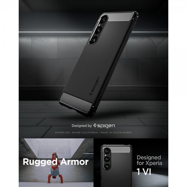 Spigen Sony Xperia 1 VI Deksel Rugged Armor Matte Black