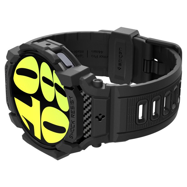 Spigen Samsung Galaxy Watch 7 40mm Armbånd og Deksel Rugged Armor Pro Matte Black