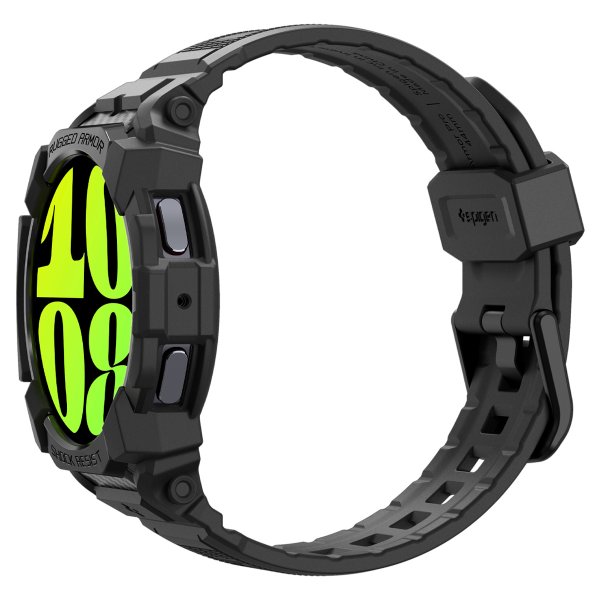 Spigen Samsung Galaxy Watch 7 44mm Armbånd og Deksel Rugged Armor Pro Matte Black