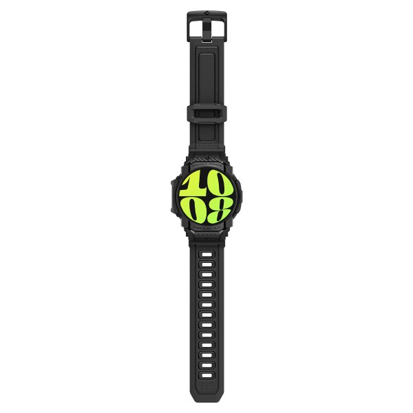 Spigen Samsung Galaxy Watch 7 44mm Armbånd og Deksel Rugged Armor Pro Matte Black