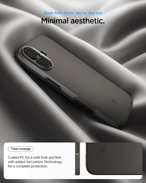 Spigen iPhone 17 Deksel Thin Fit MagFit Gunmetal