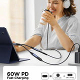 Joyroom Adapter 2-in-1 Audio Adapter USB-C to 3.5mm+USB-C