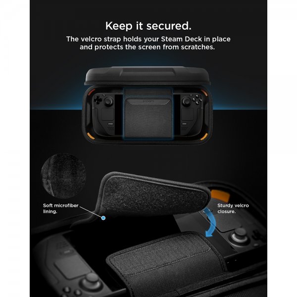 Spigen Steam Deck/Steam Deck OLED Bag Rugged Armour Pro Pouch Svart