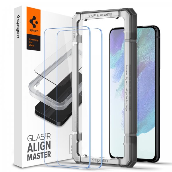 Spigen Samsung Galaxy S21 FE Skjermbeskytter GLAS.tR ALIGNmaster 2-pack