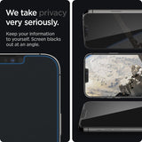 Spigen iPhone 13 Pro Max/iPhone 14 Plus Skjermbeskytter GLAS.tR EZ Fit Privacy 2-pack