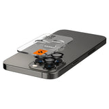 Spigen iPhone 14/15/16/17 Pro & Pro Max Kamerabeskytter GLAS.tR EZ Fit Optik Pro 2-pakning Svart