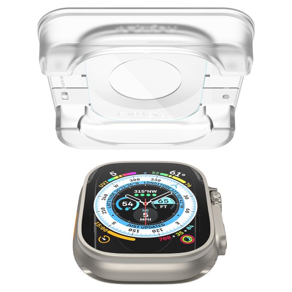 Spigen Apple Watch Ultra Skjermbeskytter GLAS.tR EZ Fit 2-pakning
