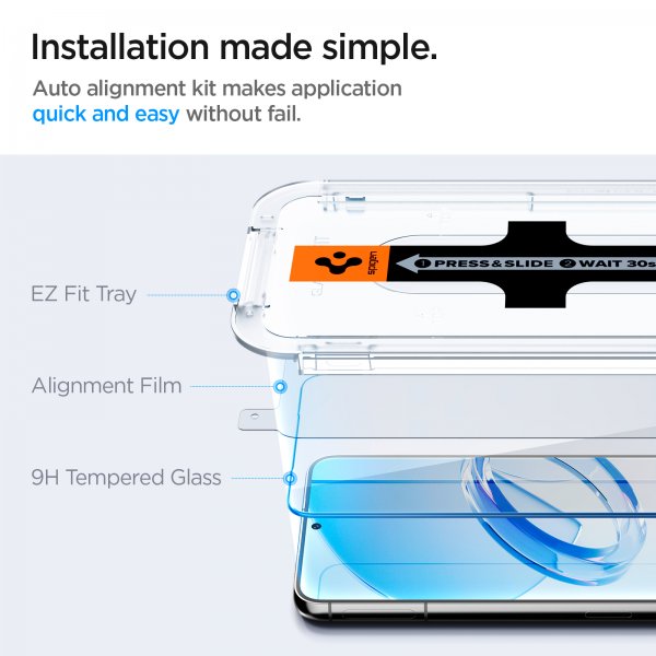 Spigen Samsung Galaxy S23 Plus Skjermbeskytter GLAS.tR EZ Fit 2-pakning