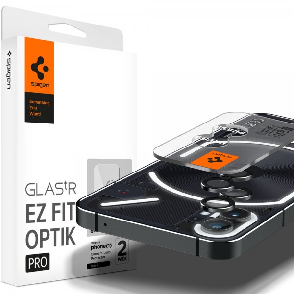 Spigen Nothing Phone (1) Kamerabeskytter GLAS.tR EZ Fit Optik Pro 2-pakning Svart