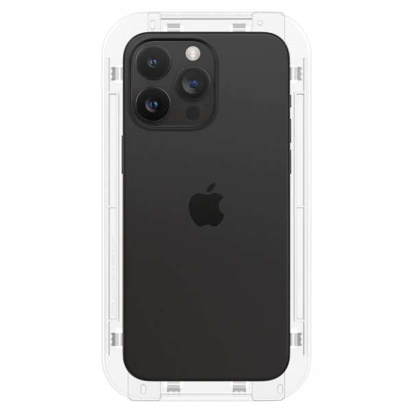 Spigen iPhone 15 Pro Max Skjermbeskytter GLAS.tR EZ Fit FC Svart 2-pakning