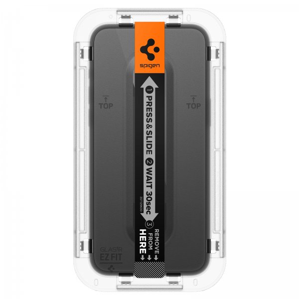 Spigen iPhone 15 Plus Skjermbeskytter GLAS.tR EZ Fit FC Svart 2-pakning