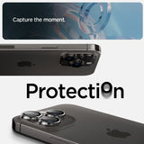 Spigen iPhone 14/15/16/17 Pro & Pro Max Kamerabeskytter GLAS.tR EZ Fit Optik Pro 2-pakning Crystal Clear