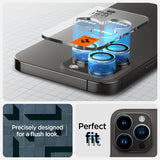 Spigen iPhone 14/15/16/17 Pro & Pro Max Kamerabeskytter GLAS.tR EZ Fit Optik Pro 2-pakning Crystal Clear