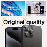 Spigen iPhone 14/15/16/17 Pro & Pro Max Kamerabeskytter GLAS.tR EZ Fit Optik Pro 2-pakning Crystal Clear