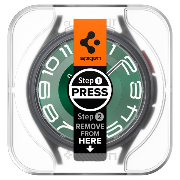 Spigen Samsung Galaxy Watch 6 Classic 47mm Skjermbeskytter GLAS.tR EZ Fit 2-pakning