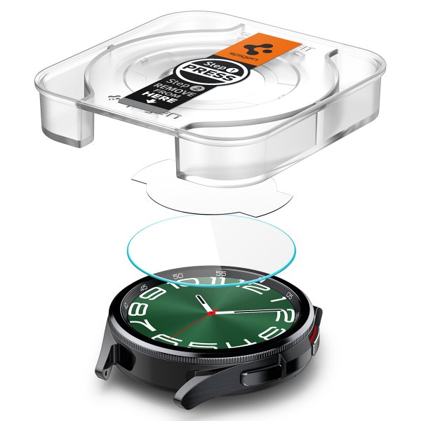 Spigen Samsung Galaxy Watch 6 Classic 47mm Skjermbeskytter GLAS.tR EZ Fit 2-pakning