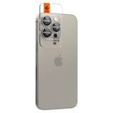 Spigen iPhone 15 Pro/iPhone 15 Pro Max Kamerabeskytter GLAS.tR EZ Fit Optik Pro 2-pakning Natural Titanium