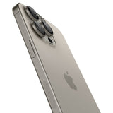 Spigen iPhone 15 Pro/iPhone 15 Pro Max Kamerabeskytter GLAS.tR EZ Fit Optik Pro 2-pakning Natural Titanium