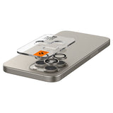 Spigen iPhone 15 Pro/iPhone 15 Pro Max Kamerabeskytter GLAS.tR EZ Fit Optik Pro 2-pakning Natural Titanium