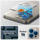 Spigen iPhone 15 Pro/iPhone 15 Pro Max Kamerabeskytter GLAS.tR EZ Fit Optik Pro 2-pakning Natural Titanium