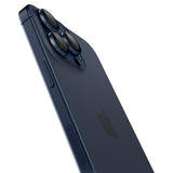 Spigen iPhone 15 Pro/iPhone 15 Pro Max Kamerabeskytter GLAS.tR EZ Fit Optik Pro 2-pakning Blue Titanium