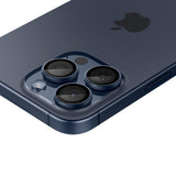 Spigen iPhone 15 Pro/iPhone 15 Pro Max Kamerabeskytter GLAS.tR EZ Fit Optik Pro 2-pakning Blue Titanium