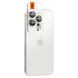 Spigen iPhone 15 Pro/iPhone 15 Pro Max Kamerabeskytter GLAS.tR EZ Fit Optik Pro 2-pakning White Titanium