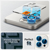 Spigen iPhone 15 Pro/iPhone 15 Pro Max Kamerabeskytter GLAS.tR EZ Fit Optik Pro 2-pakning White Titanium