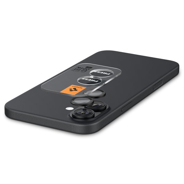 Spigen iPhone 16/iPhone 16 Plus Kamerabeskytter GLAS.tR EZ Fit Optik Pro 2-pakning Svart