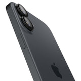 Spigen iPhone 16/iPhone 16 Plus Kamerabeskytter GLAS.tR EZ Fit Optik Pro 2-pakning Svart