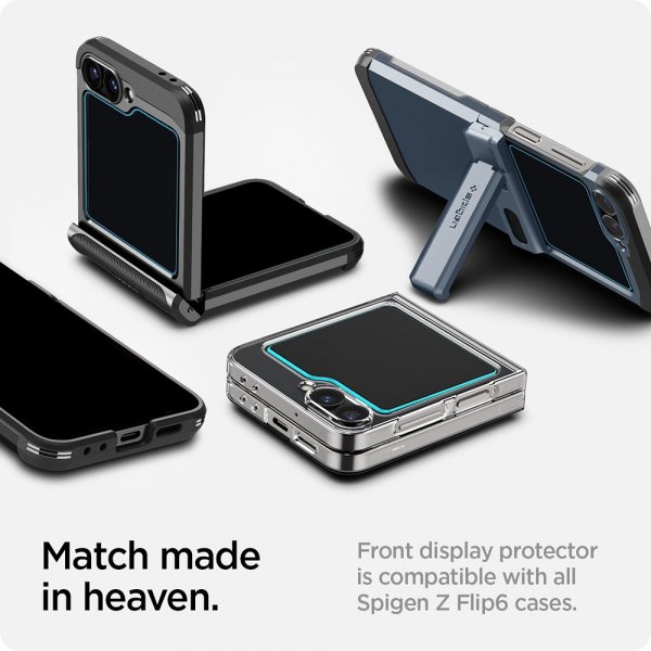 Spigen Samsung Galaxy Z Flip 6/Flip 7 FE Skjermbeskytter GLAS.tR EZ Fit 2-pakning