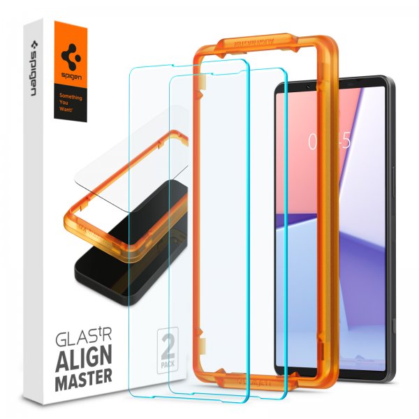Spigen Sony Xperia 1 VI Skjermbeskytter GLAS.tR ALIGNmaster 2-pakning
