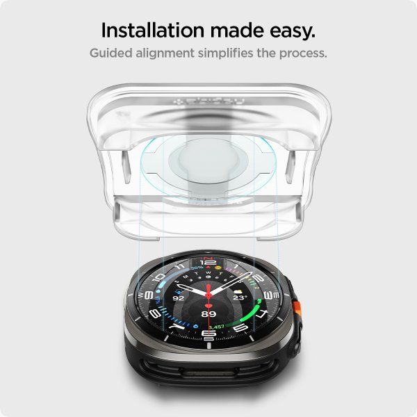Spigen Samsung Galaxy Watch Ultra Skjermbeskytter GLAS.tR EZ Fit 2-pakning