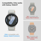 Spigen Samsung Galaxy Watch 7 44mm Skjermbeskytter GLAS.tR EZ Fit 2-pakning