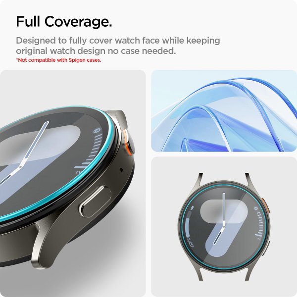 Spigen Samsung Galaxy Watch 7 44mm Skjermbeskytter GLAS.tR EZ Fit 2-pakning