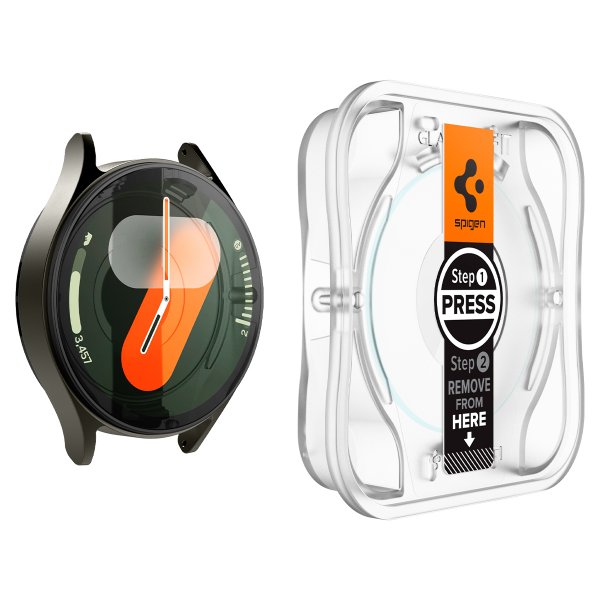 Spigen Samsung Galaxy Watch 7 40mm Skjermbeskytter GLAS.tR EZ Fit 2-pakning