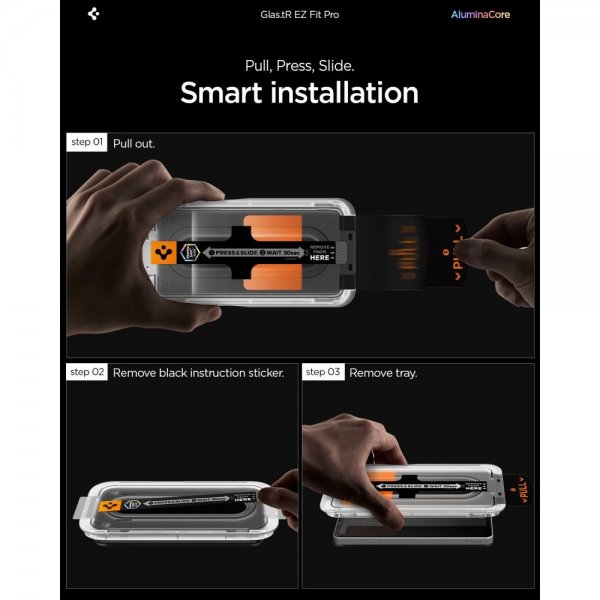 Spigen Sony Xperia 10 VII Skjermbeskytter GLAS.tR EZ Fit Pro 2-pakning